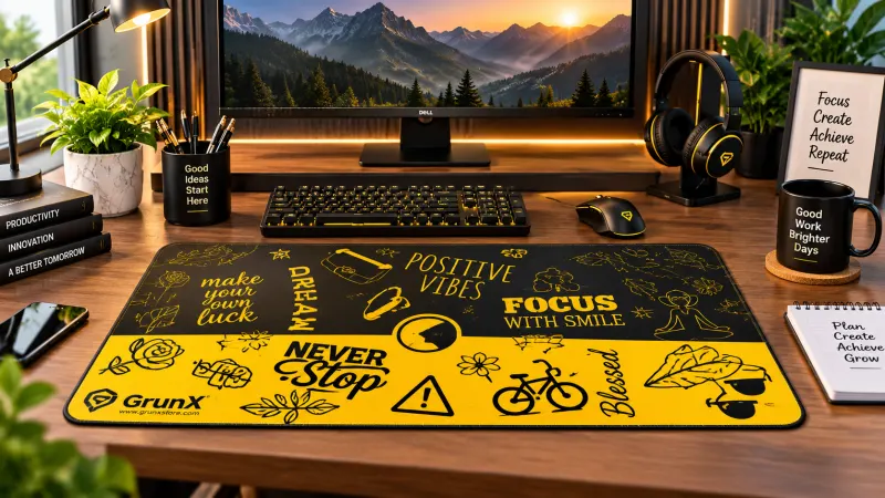 Stitched Desk Mat & Mouse Pad