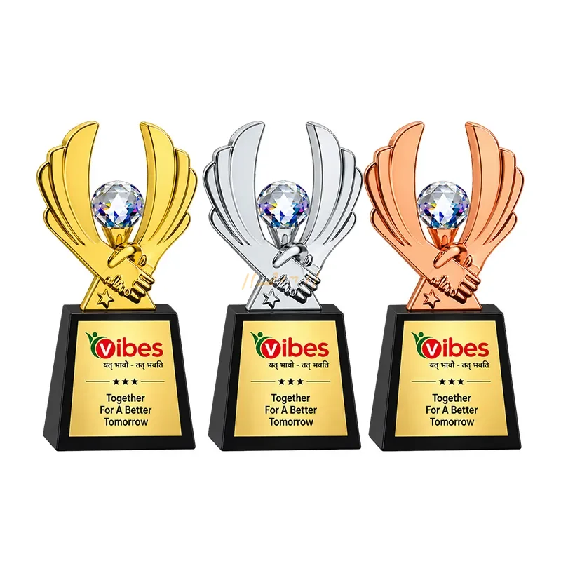 Unity & Achievement Metal Corporate Trophy