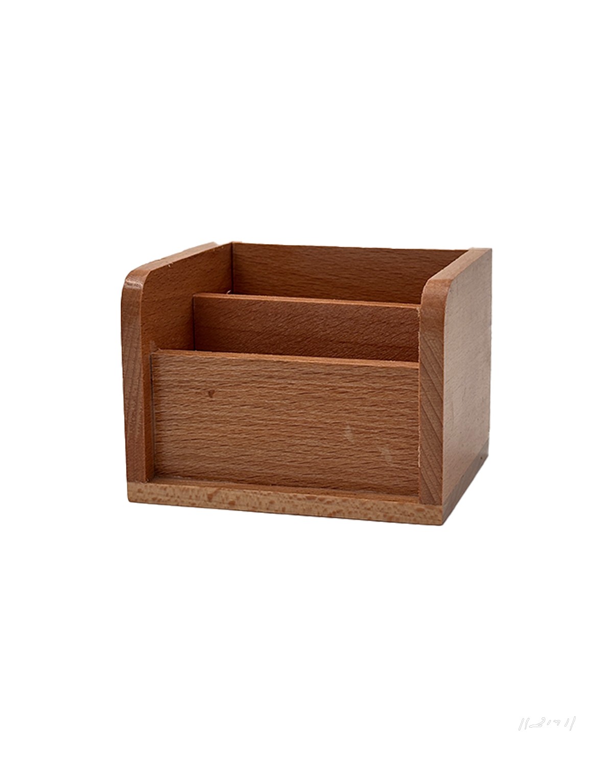 Wooden Business Card & Pen Stand