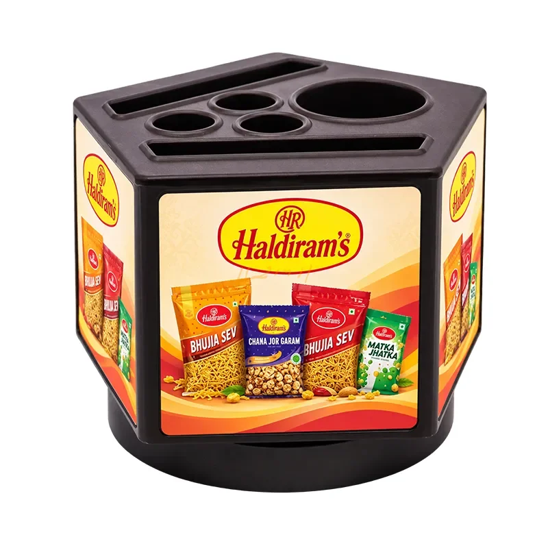 TriView Executive 360° – Revolving Pen Stand with Mobile Holder & Triple-Side Branding