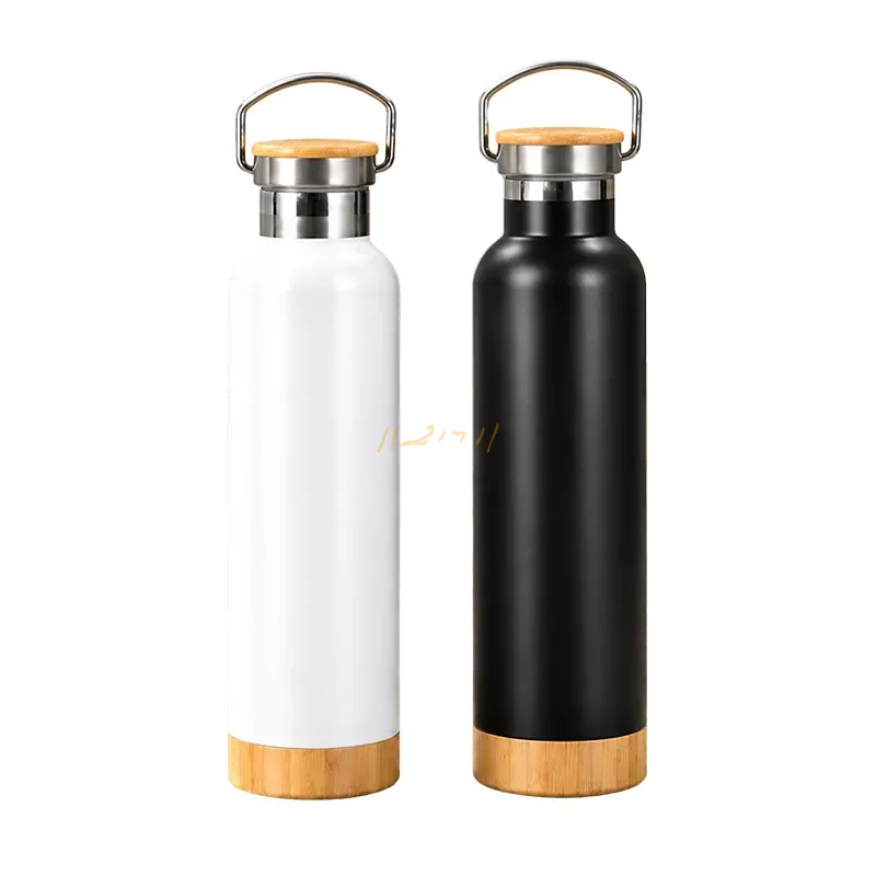 Stainless Stee Bottle with Bamboo Accents