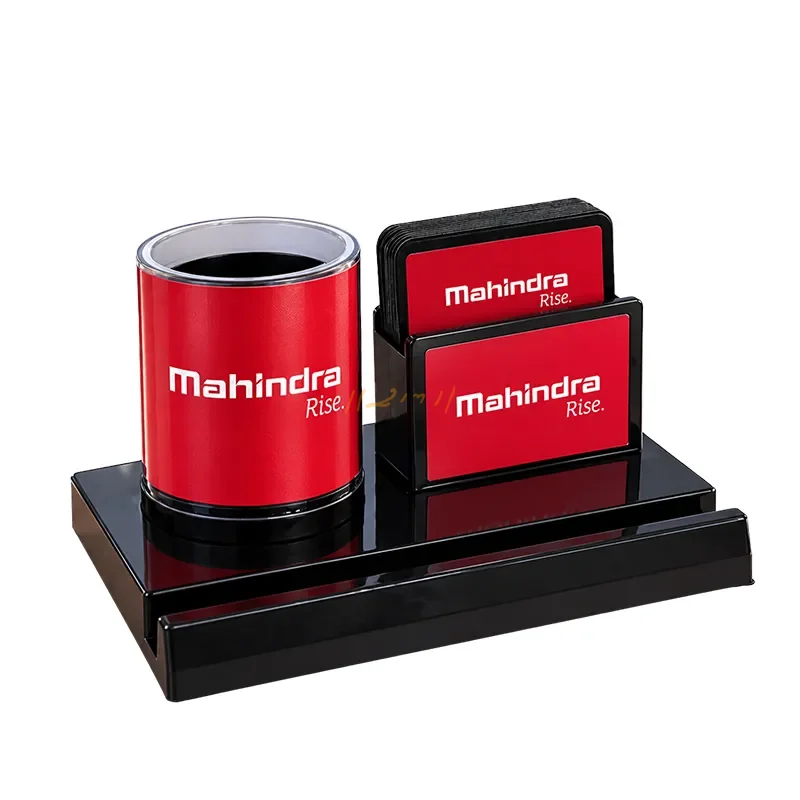 Revolving Pen Stand, Mobile Holder & 6-Coaster Desk Set