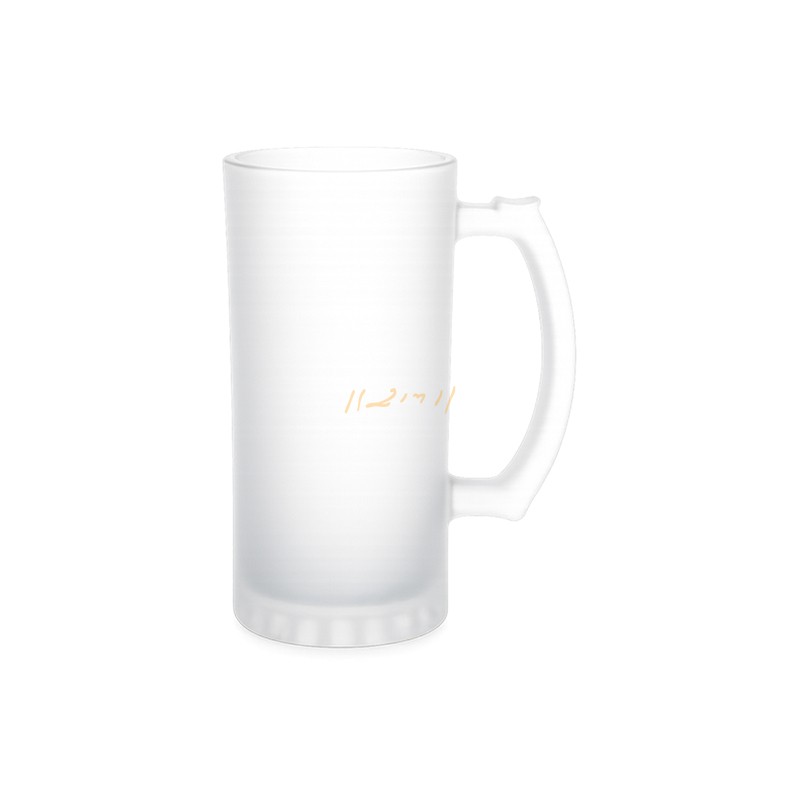 16oz Frosted Glass Sublimation Beer Mug