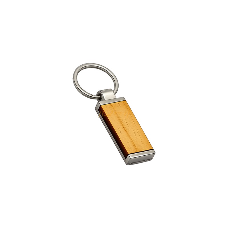 Rectangular Wooden Keychain