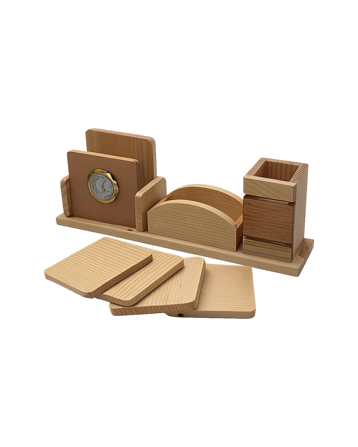 Executive Elite Wooden Desk Organizer