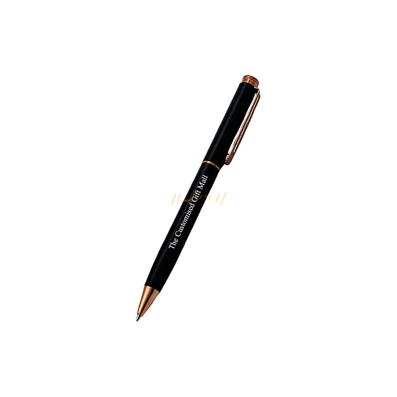 Prestige Black & Rose Gold Metal Pen