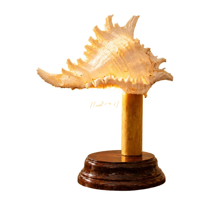 Coastal Crown Artisan Sea Shell Table Lamp