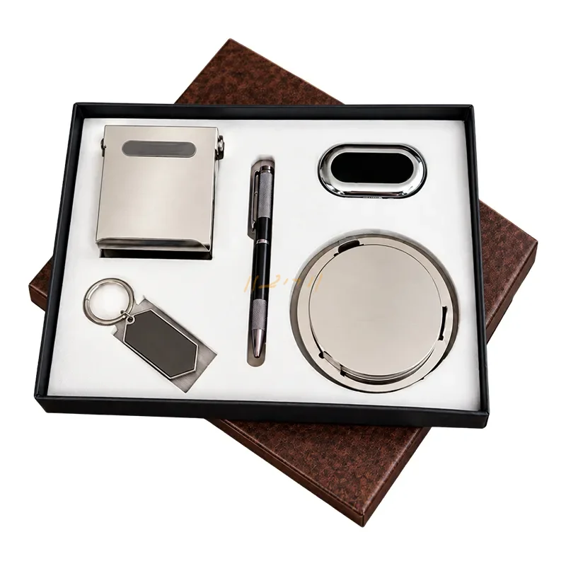 Executive Silver 5-Piece Corporate Desk Gift Set