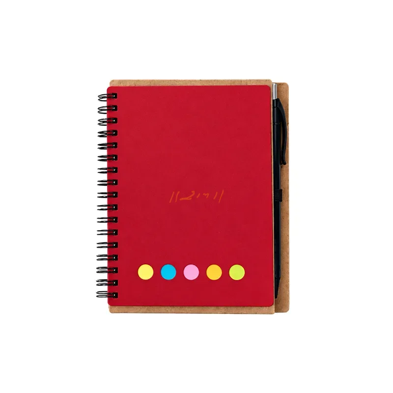 Eco-Friendly Spiral Notebook with Sticky Notes