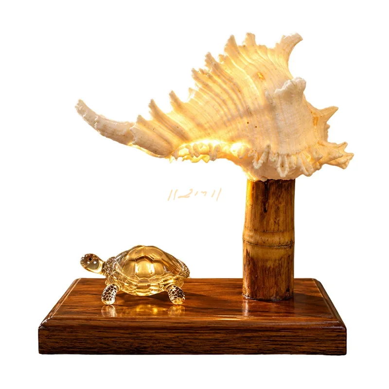 Ocean Guardian Artisan Sea Shell Table Lamp