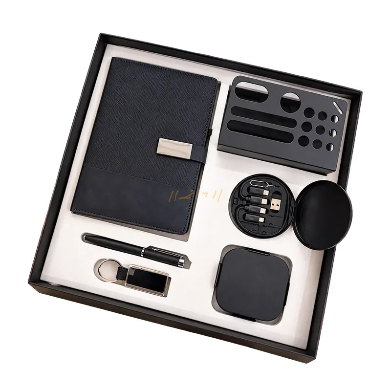 Corporate Gift Set with Notebook, Desk Stand & Tech Accessories