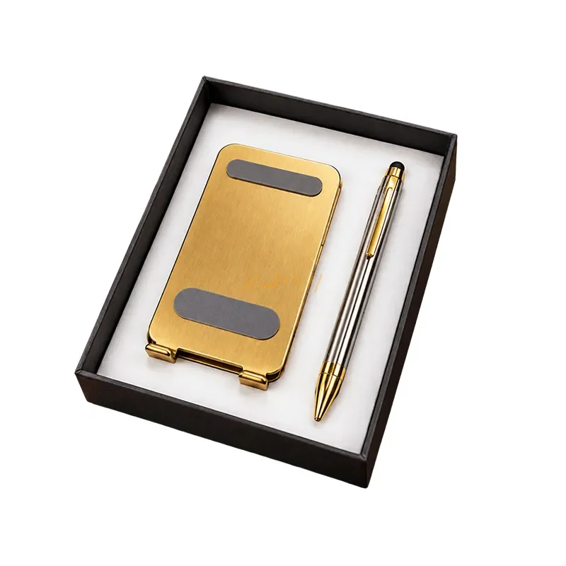 Executive 2-in-1 Corporate Combo Set | Foldable Mobile Stand & Stylus Pen