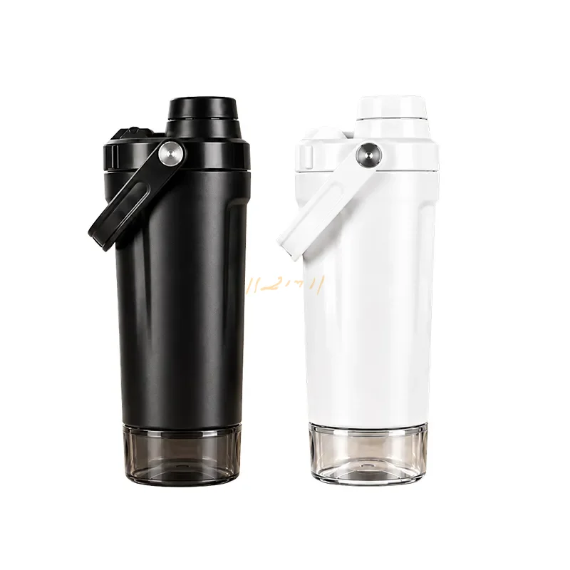 Insulated Shaker Bottle with 3 oz Storage