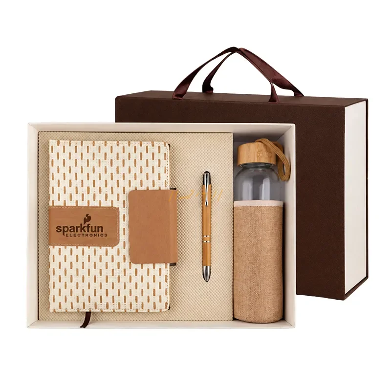 The TerraCraft Executive Trio – A5 Notebook, Metal Pen & Premium Bottle Gift Set