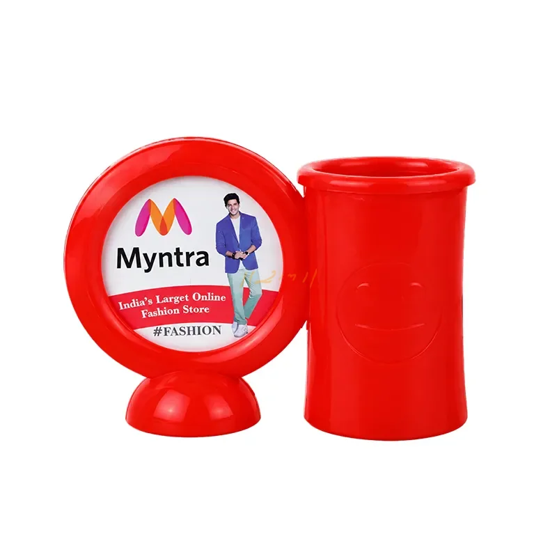 BrandFocus Duo – Custom Pen Stand with Promotional Paperweight Display