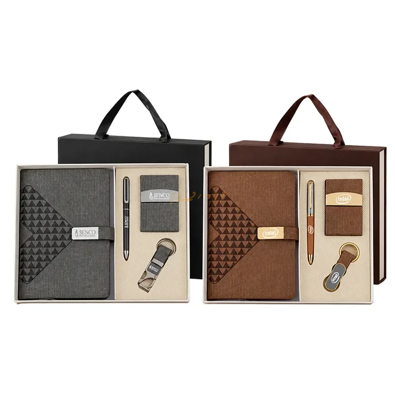 The GeoCraft Executive Quartet – A5 Notebook, Pen, Card Holder & Keychain Gift Set