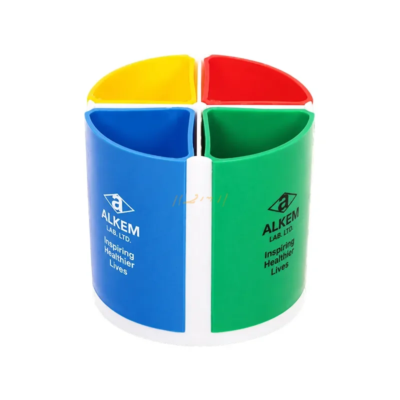 QuadraSpin Executive – Custom-Branded 360° Revolving Pen Organizer