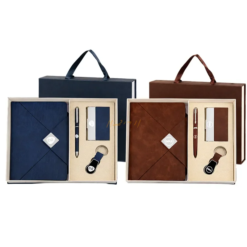 The Executive Envelope Quartet – A5 Notebook, Pen, Card Holder & Keychain Gift Set