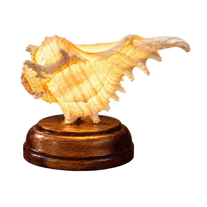Ocean Crown Sculptural Sea Shell Table Lamp
