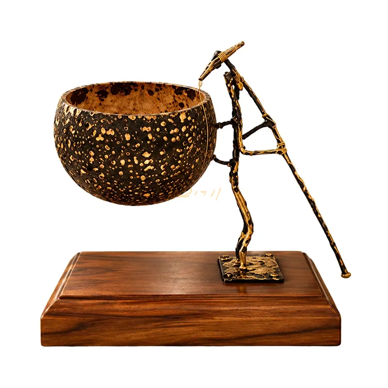 Heritage Harvest Tribal Coconut Shell Planter