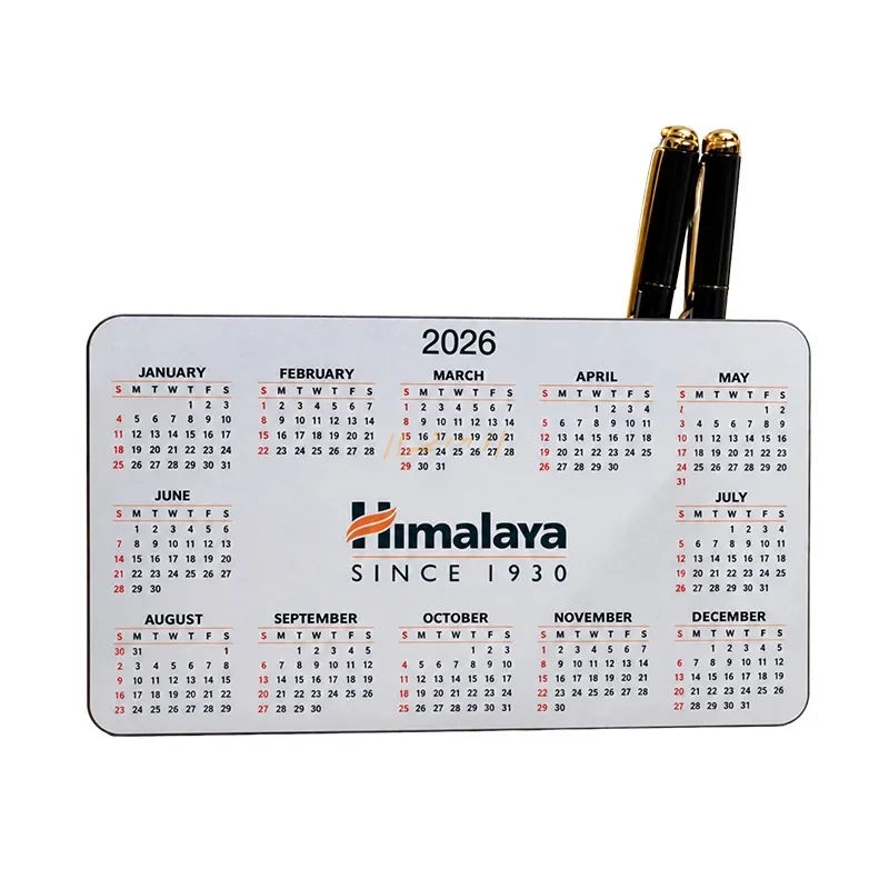 Annual Plate Calendar with Dual Pen Holder