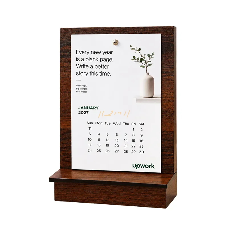 CalendarCraft Premium MDF A5 Desktop Organizer with Custom Brand Display