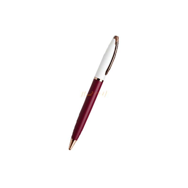 Burgundy Ivory Luxe Metal Pen