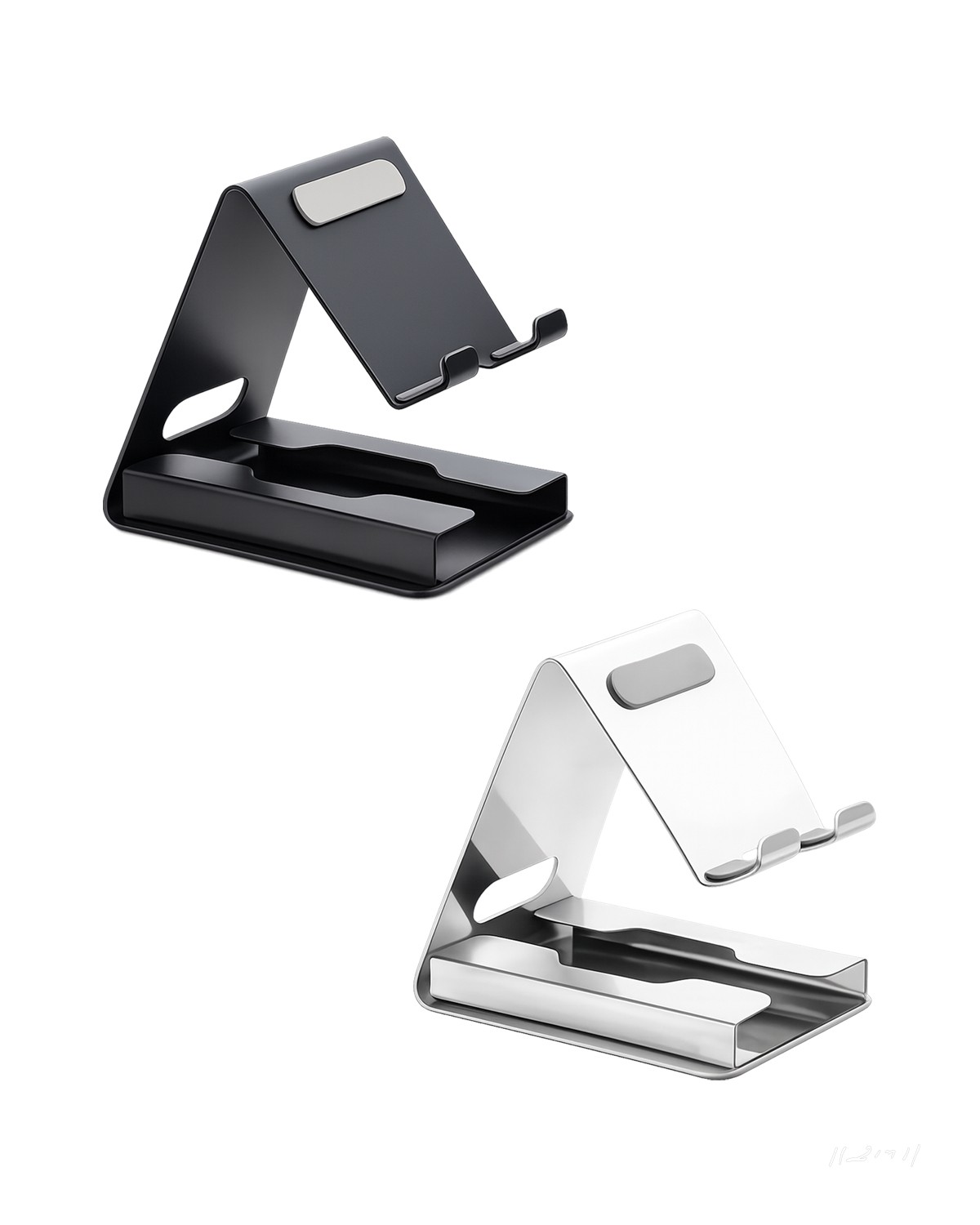 Metal Mobile Stand with Card Holder, Custom Logo Branding