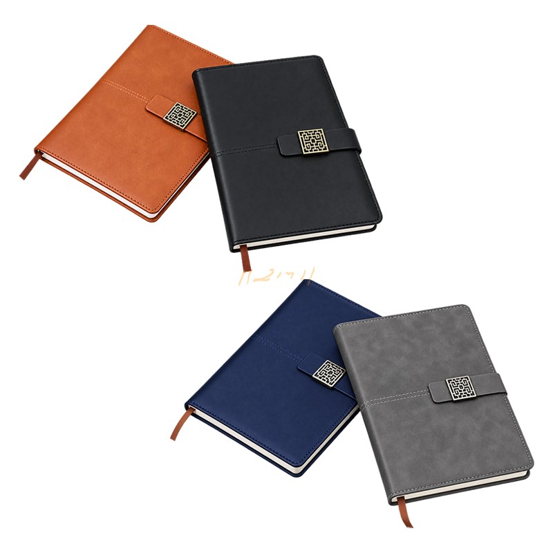 Vintage Executive Diary with Decorative Metal Logo Badge