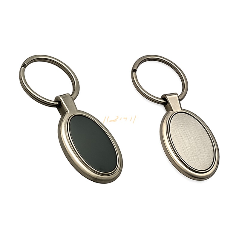 Executive Oval Metal Keychain