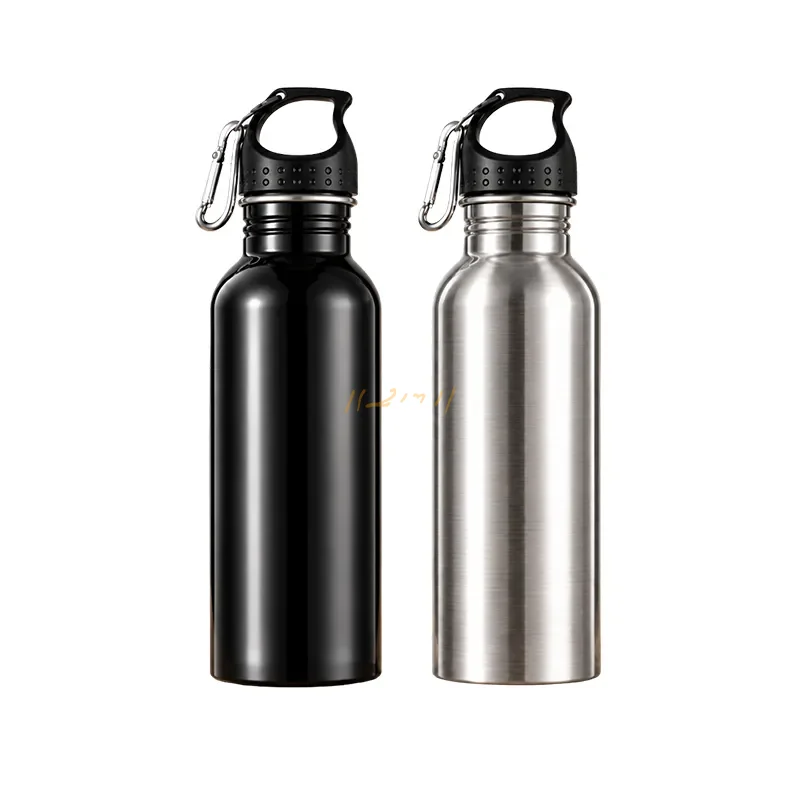 Single Wall Bottle with Carabiner Carry Clip