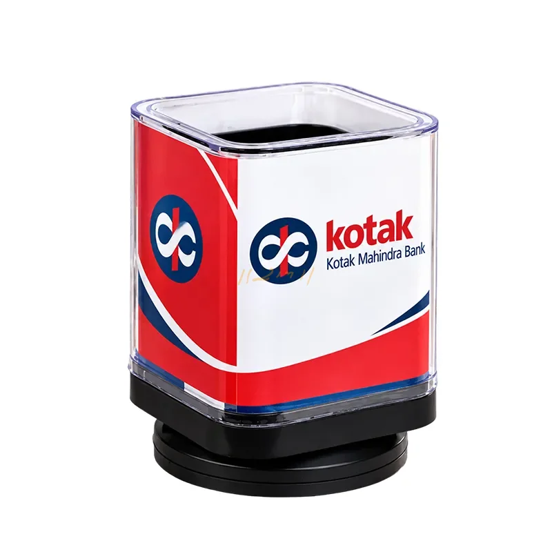 BrandVision 360° – Custom Revolving Pen Stand with Wraparound Display