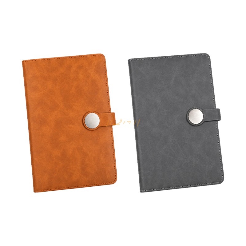 Vintage-Finish Executive Diary with Circular Metal Logo Plate