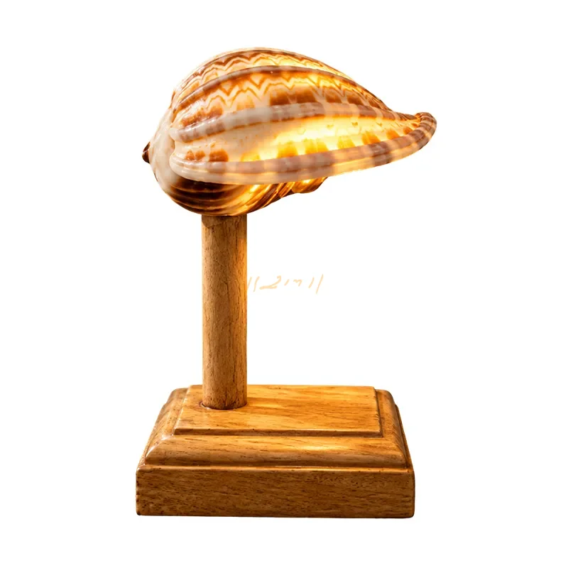 Amber Tide Conch Sea Shell Table Lamp