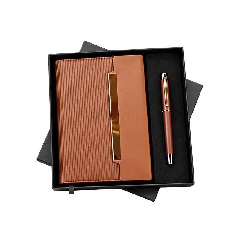 Executive Brown A5 Notebook & Metal Pen Corporate Gift Set