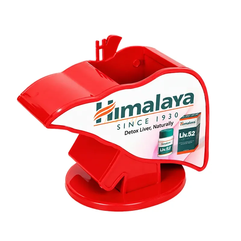 Liver-Shaped Desktop Pen Stand with Large Custom Branding Panel