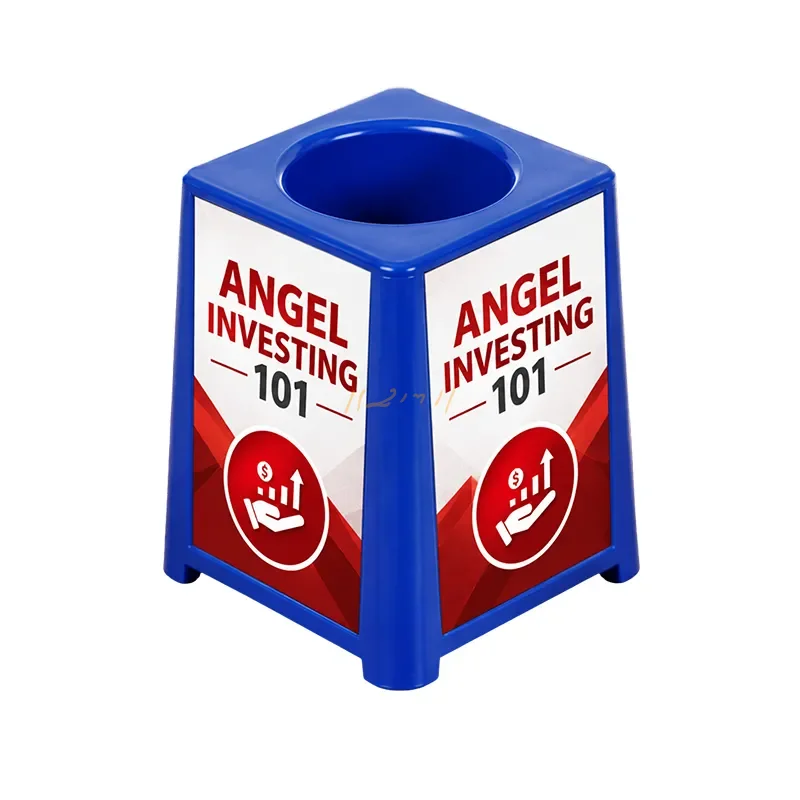 BrandTower – Custom Promotional Pen Stand with Four-Sided Branding