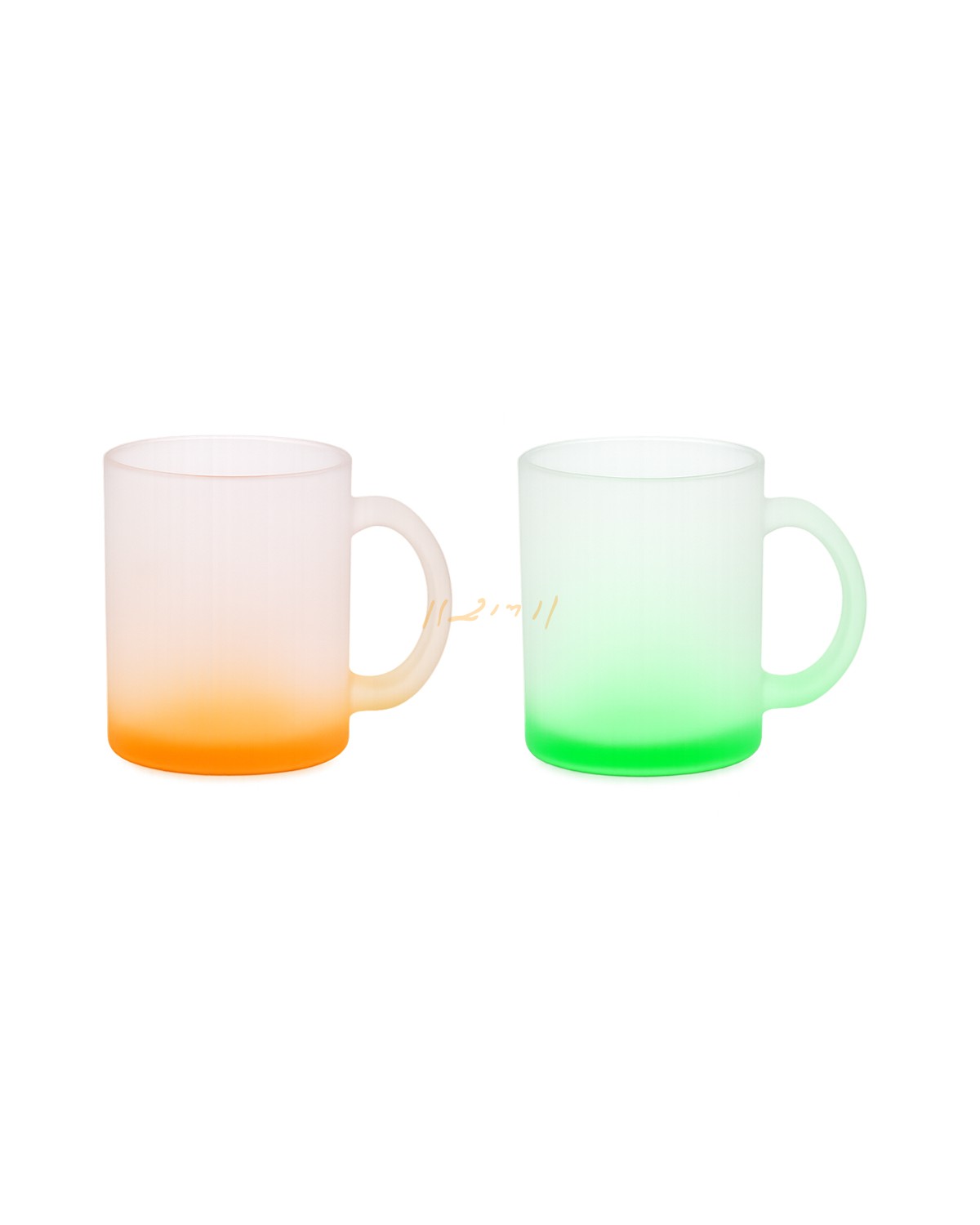 11oz 2-Tone Frosted Glass Sublimation Beer Mug