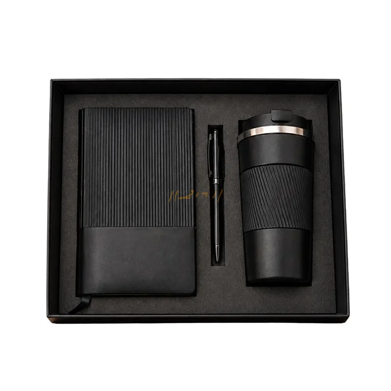 Premium 3-in-1 Black Executive Corporate Gift Set with Laser Branding
