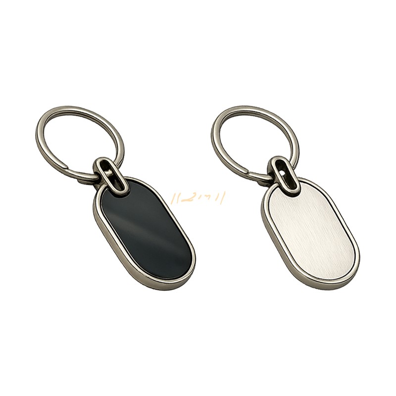 Oval Metal Keychain