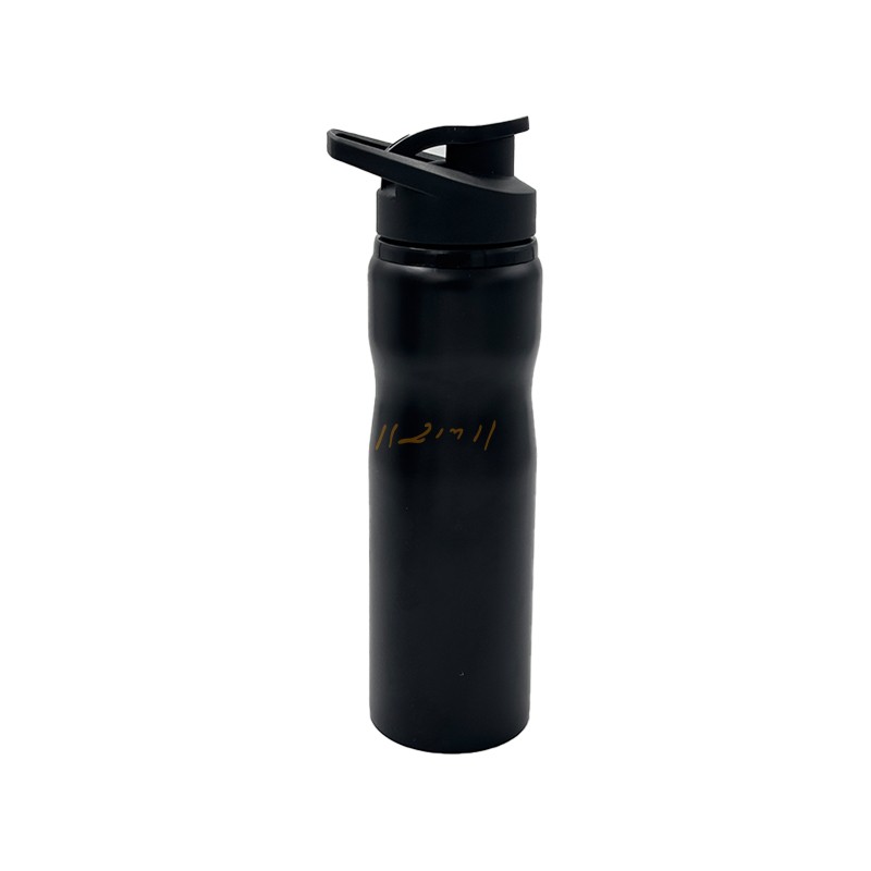 Black Stainless-Steel Sipper Bottle with Carry Handle