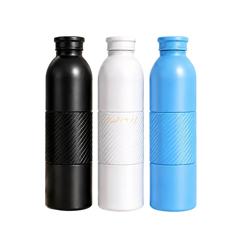 Stainless Steel Flask with Textured Grip