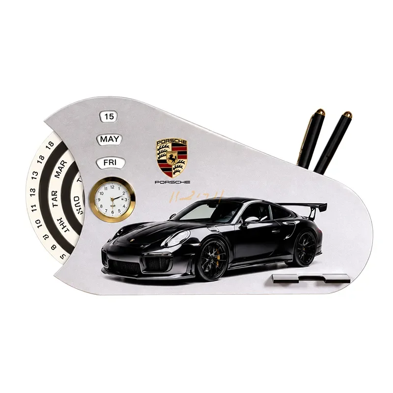 Comet Ring Perpetual Calendar with Clock