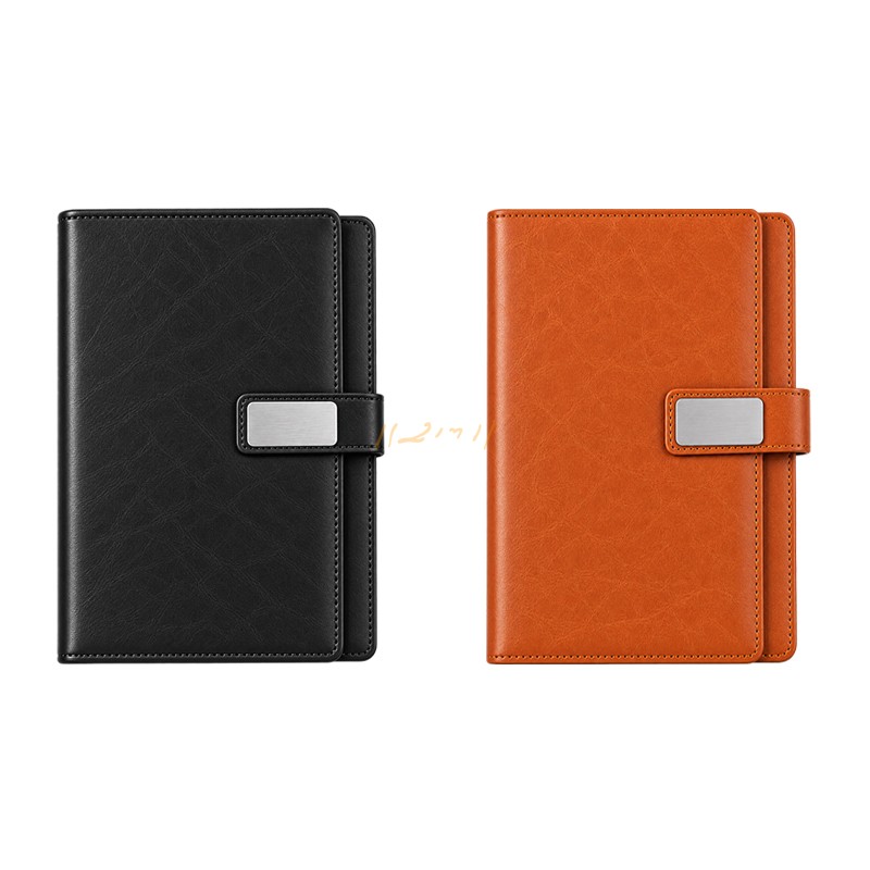 Vintage PU Leather Executive Diary with Custom Metal Logo Plate