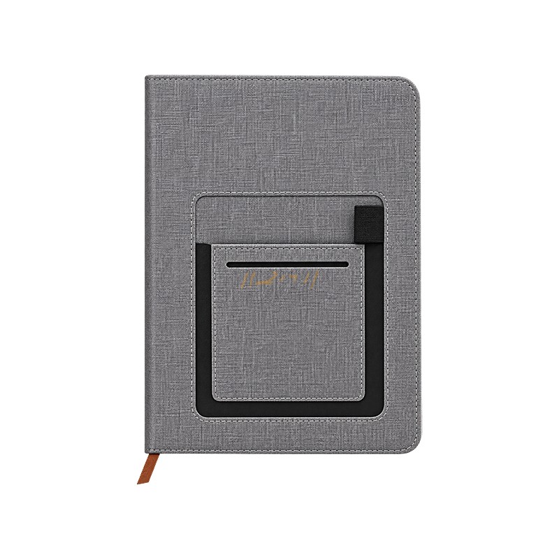 Fabric-Finish Executive Diary with Front Utility Pocket