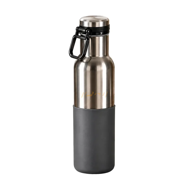 Stainless Steel Flask with Silicone Grip