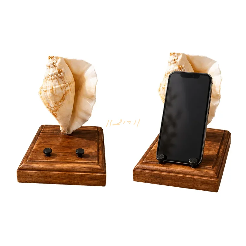 Coastal Pearl Conch Shell Mobile Stand