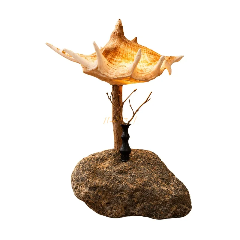 Terra Tide Sculptural Sea Shell Table Lamp