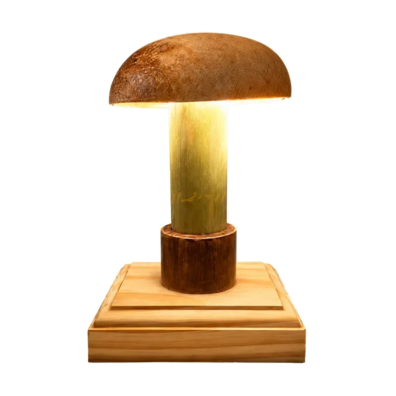 Verdant Aura Bamboo & Coconut Shell Table Lamp