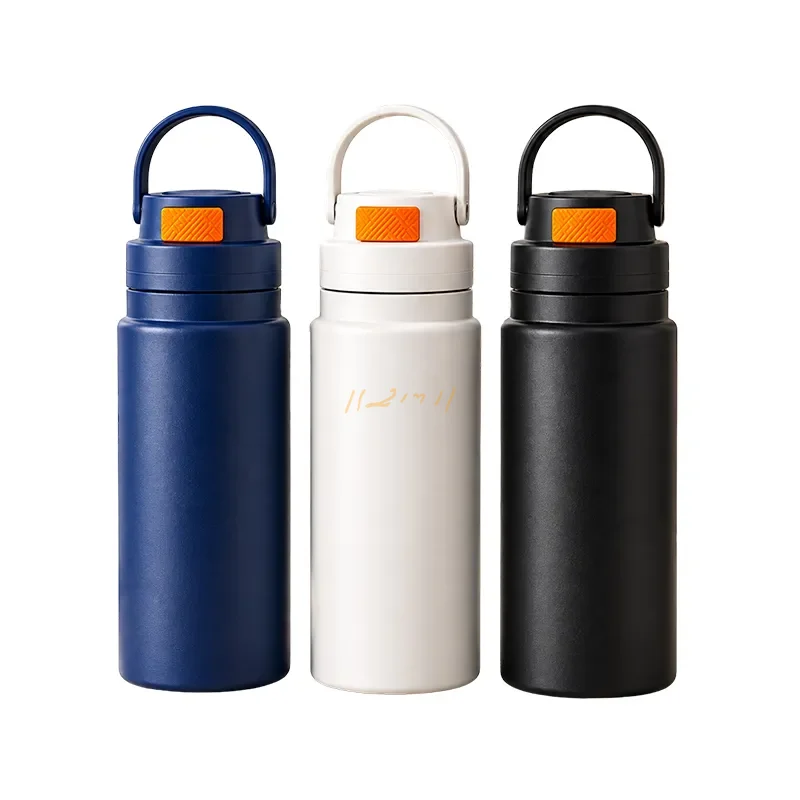 Carry-Handle Corporate Bottle with Orange Accent